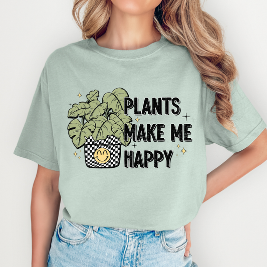 Plants Make Me Happy Full Color DTF Transfer
