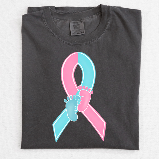 Infant Loss Awareness Ribbon Full Color DTF Transfer