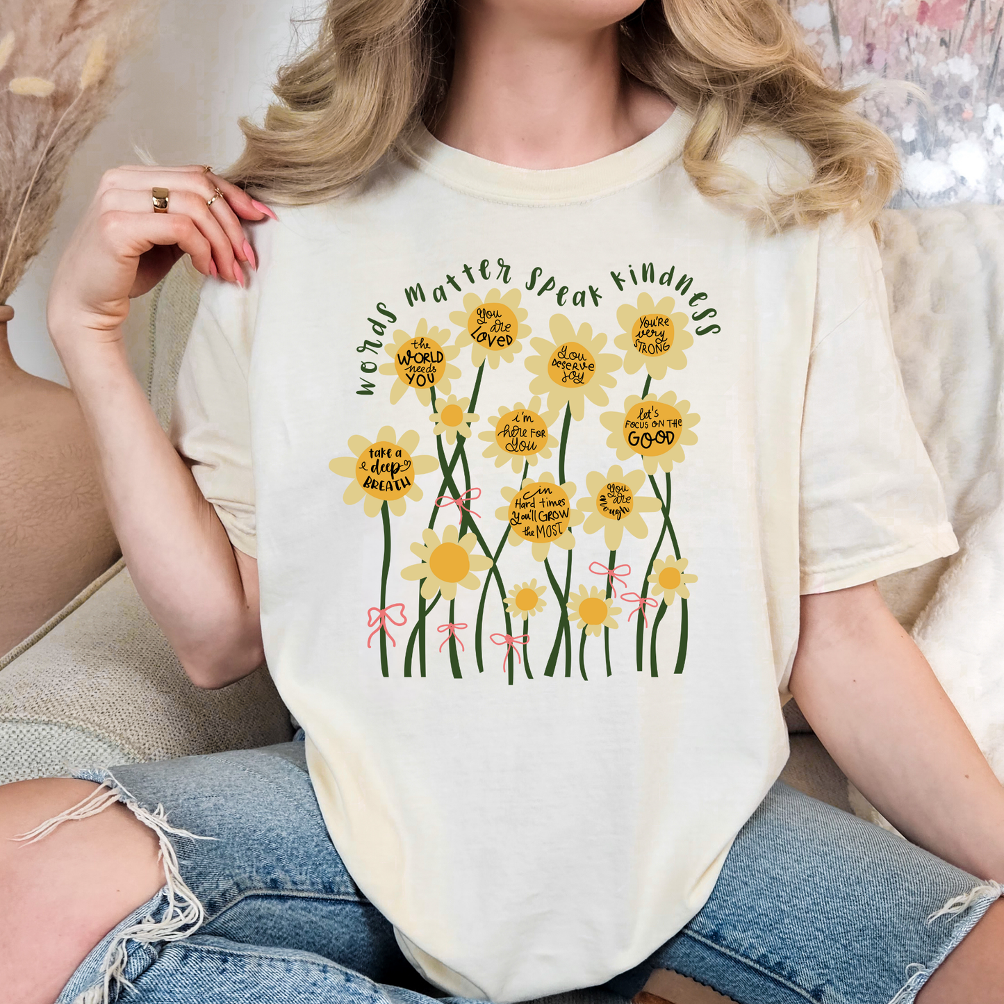 Words Matter Speak Kindness Full Color DTF Transfer