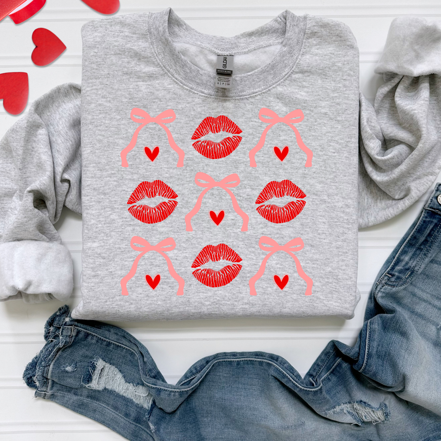 Lips/Bows Grid Full Color DTF Transfer