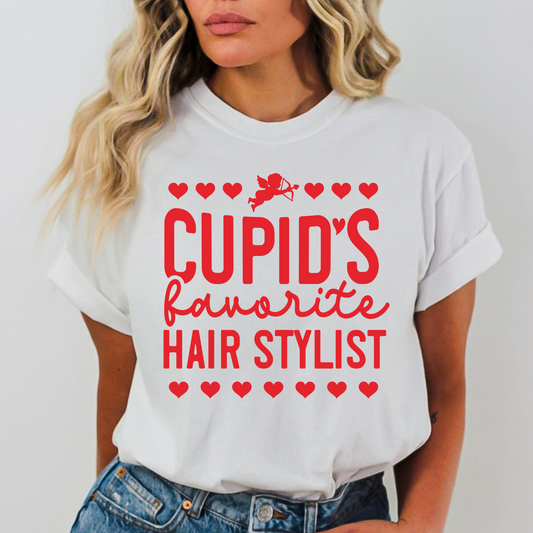 Cupid's Favorite Hair Stylist Full Color DTF Transfer