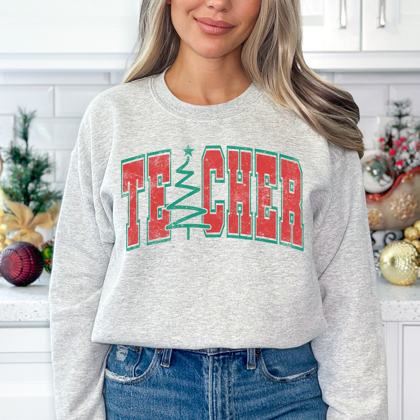 Teacher (Christmas Tree A) Full Color DTF Transfer