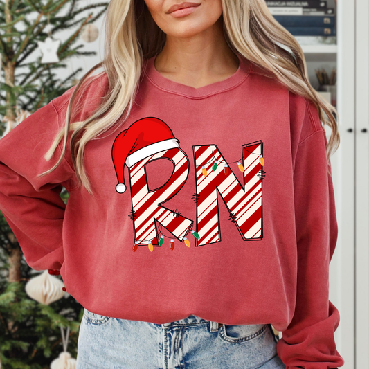 RN (Candy Cane Pattern) Full Color DTF Transfer