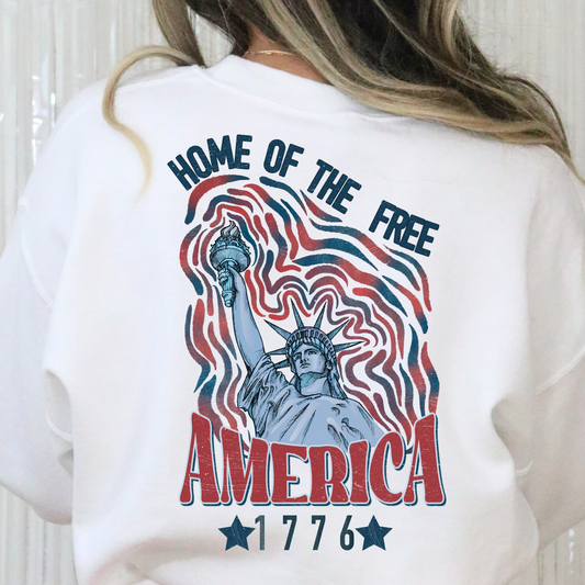 Home Of The Free America 1776 Full Color DTF Transfer