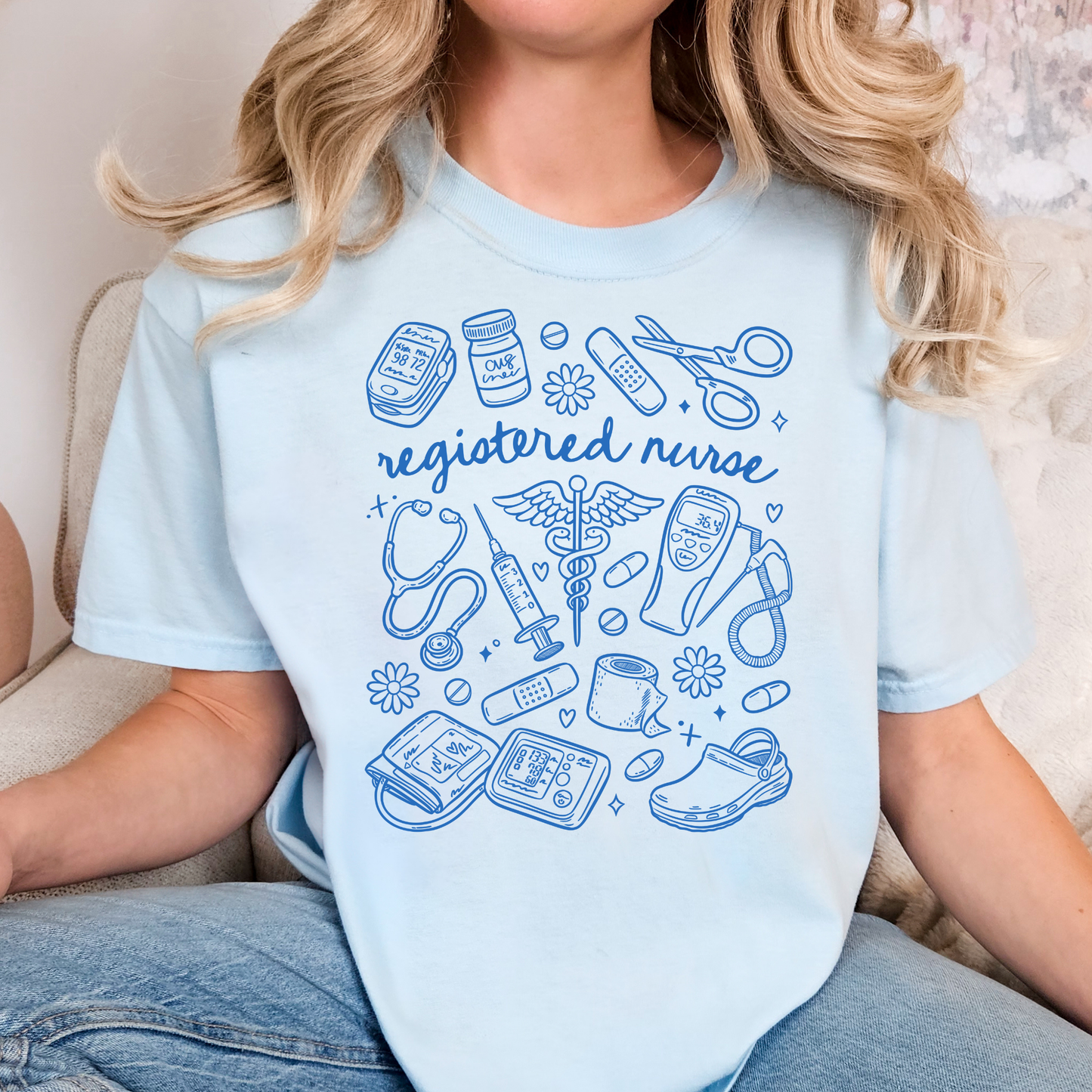 Registered Nurse Icons Full Color DTF Transfer