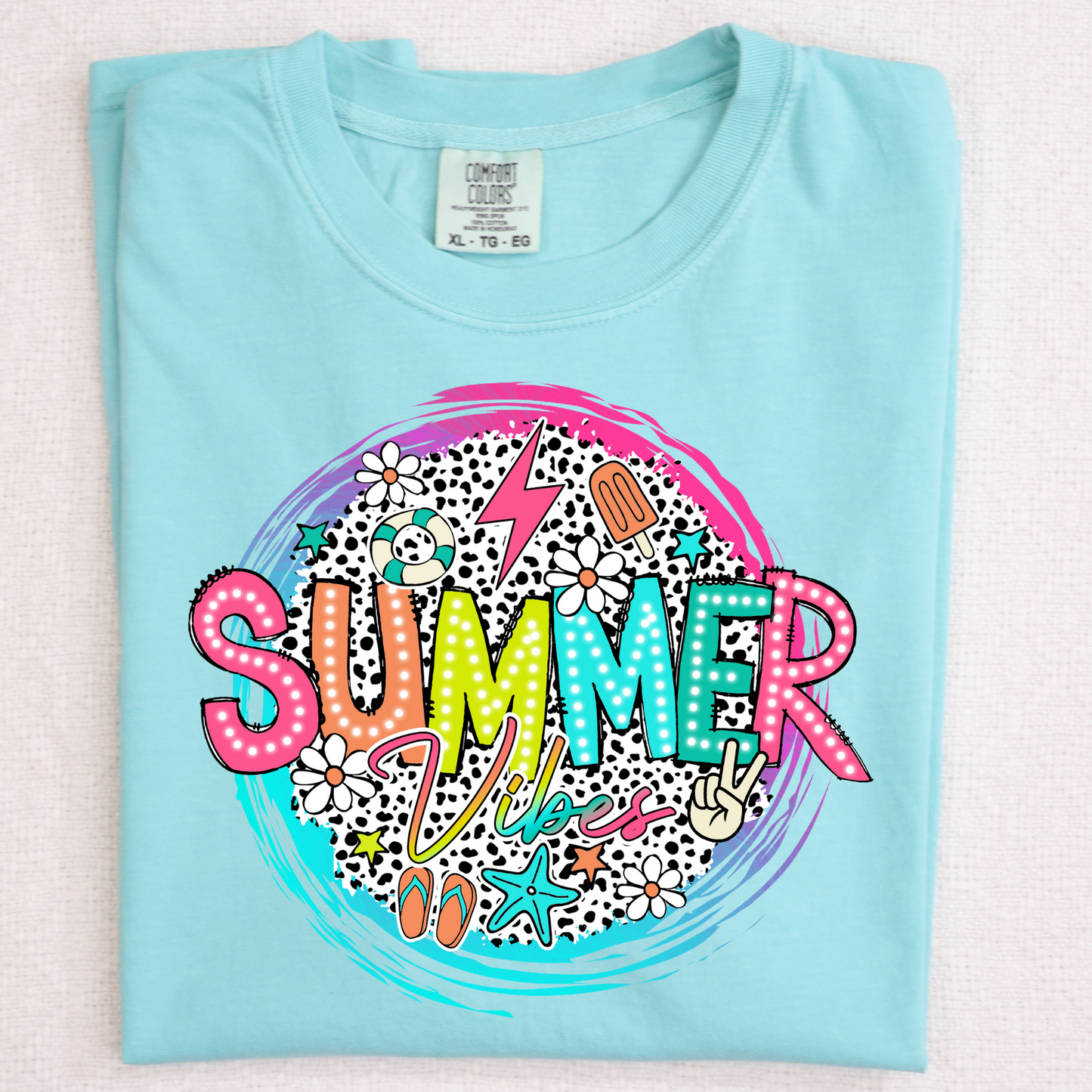 Summer Vibes Full Color DTF Transfer