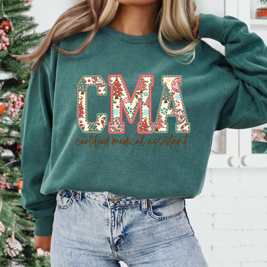 CMA (Christmas Pattern Fill) Full Color DTF Transfer