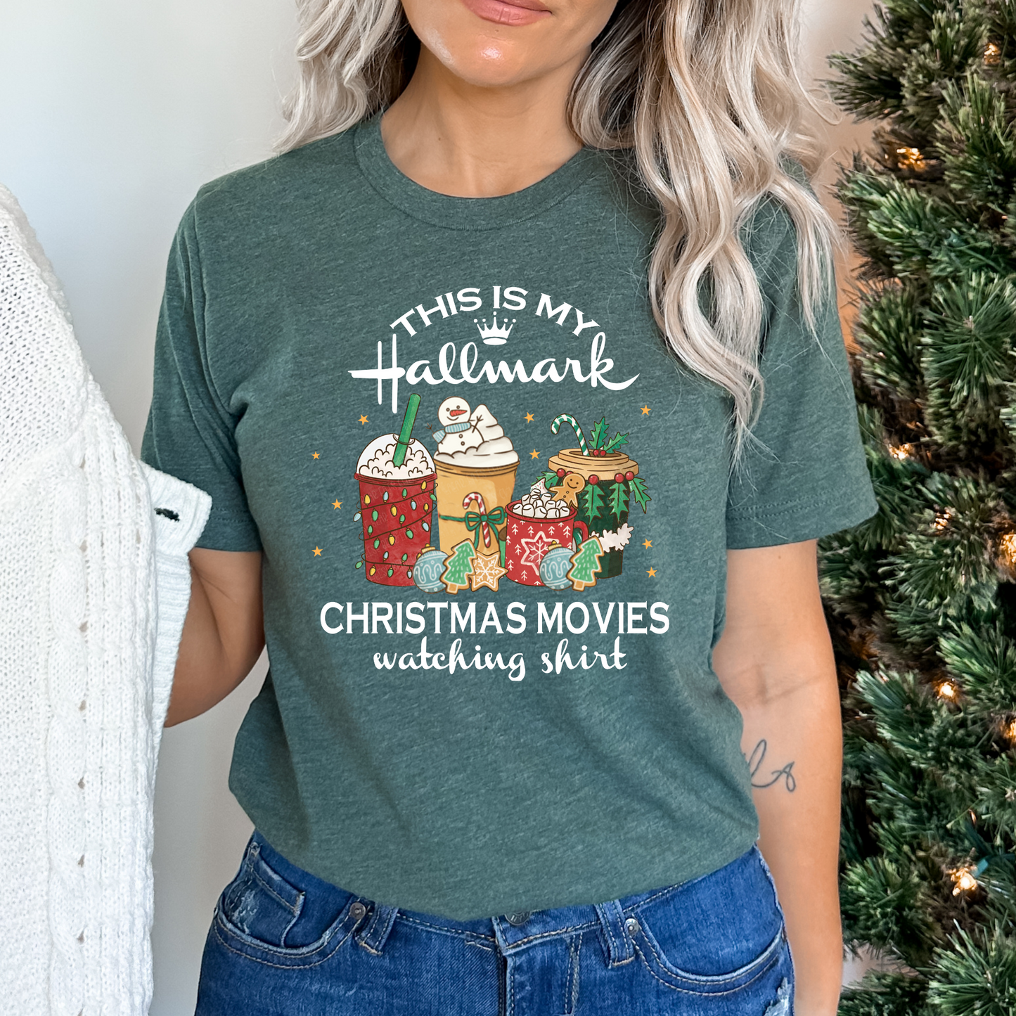 This Is My Hallmark Christmas Movies Watching Shirt Full Color DTF Transfer