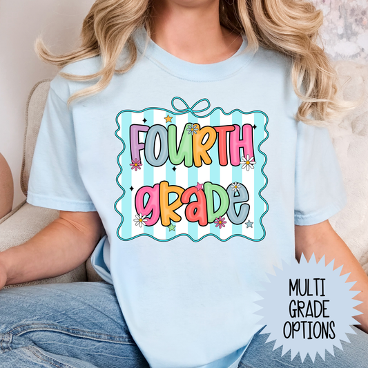 Blue Stripe Grade (MULTI GRADE OPTIONS) Full Color DTF Transfer