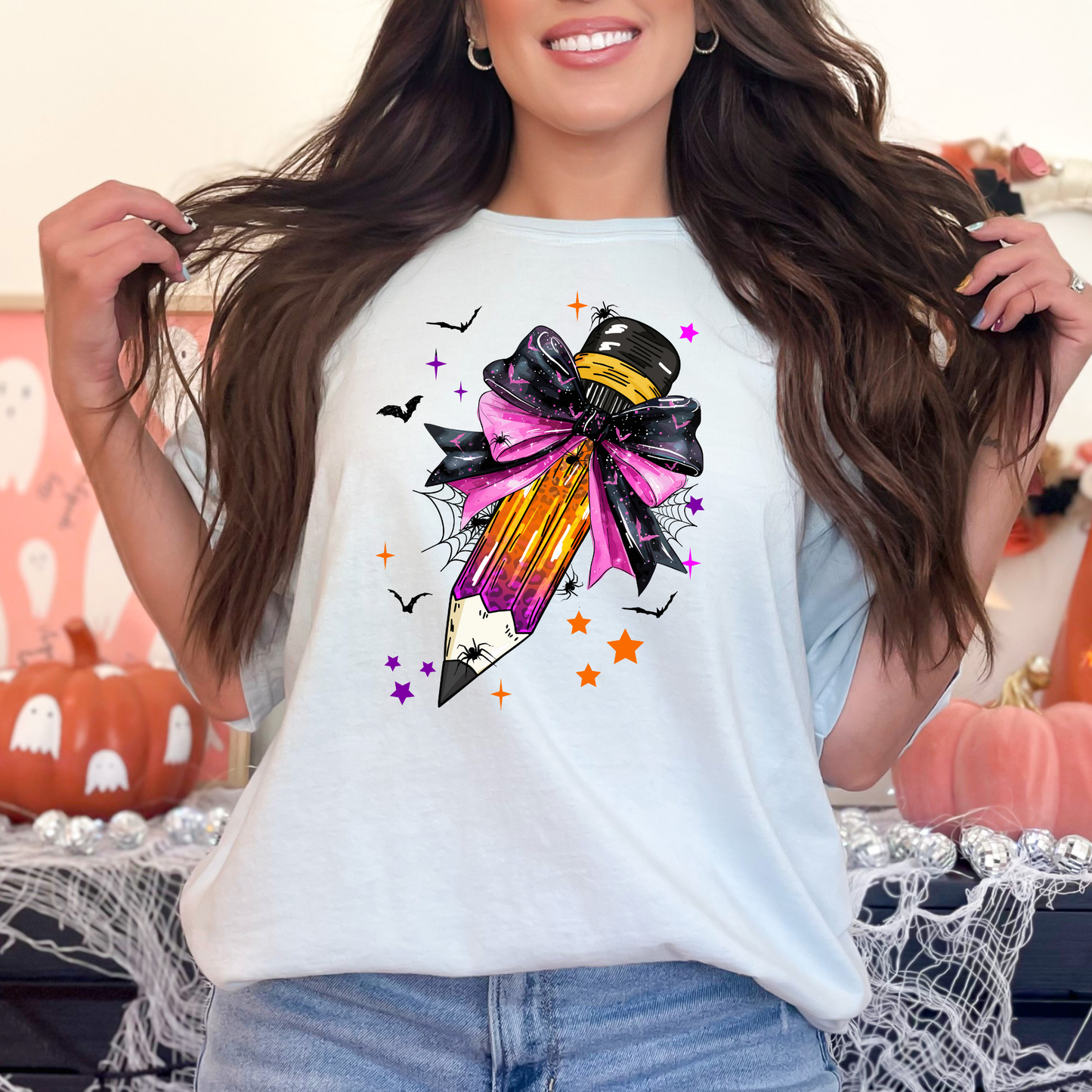 Halloween Pencil Full Color DTF Transfer