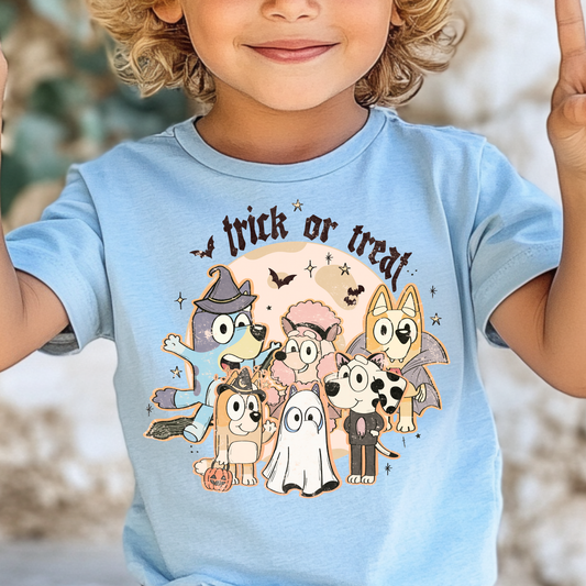 Bluey Trick or Treat Full Color DTF Transfer