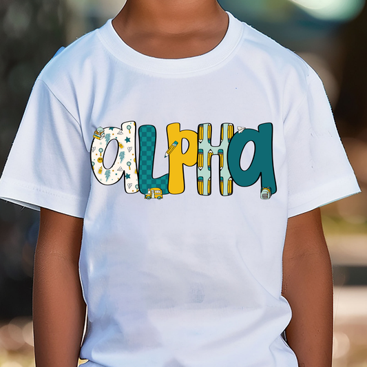 School Boy Alpha Full Color DTF Transfer