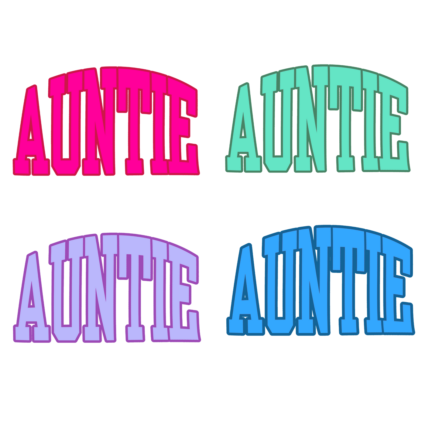 AUNTIE (Multi Color Options) Full Color DTF Transfer