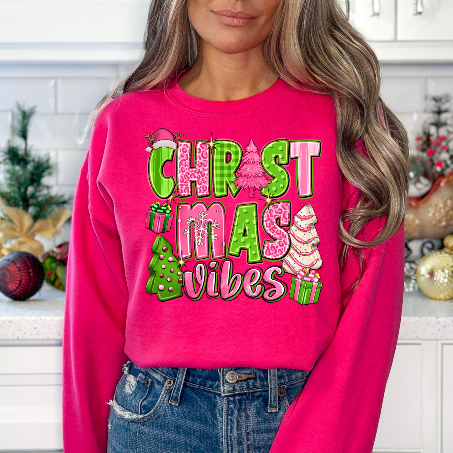 Christmas Vibes Full Color DTF Transfer