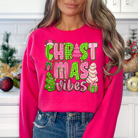 Christmas Vibes Full Color DTF Transfer