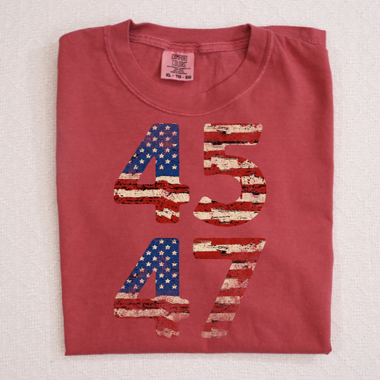 45 47 (Distressed Flag Pattern) Full Color DTF Transfer