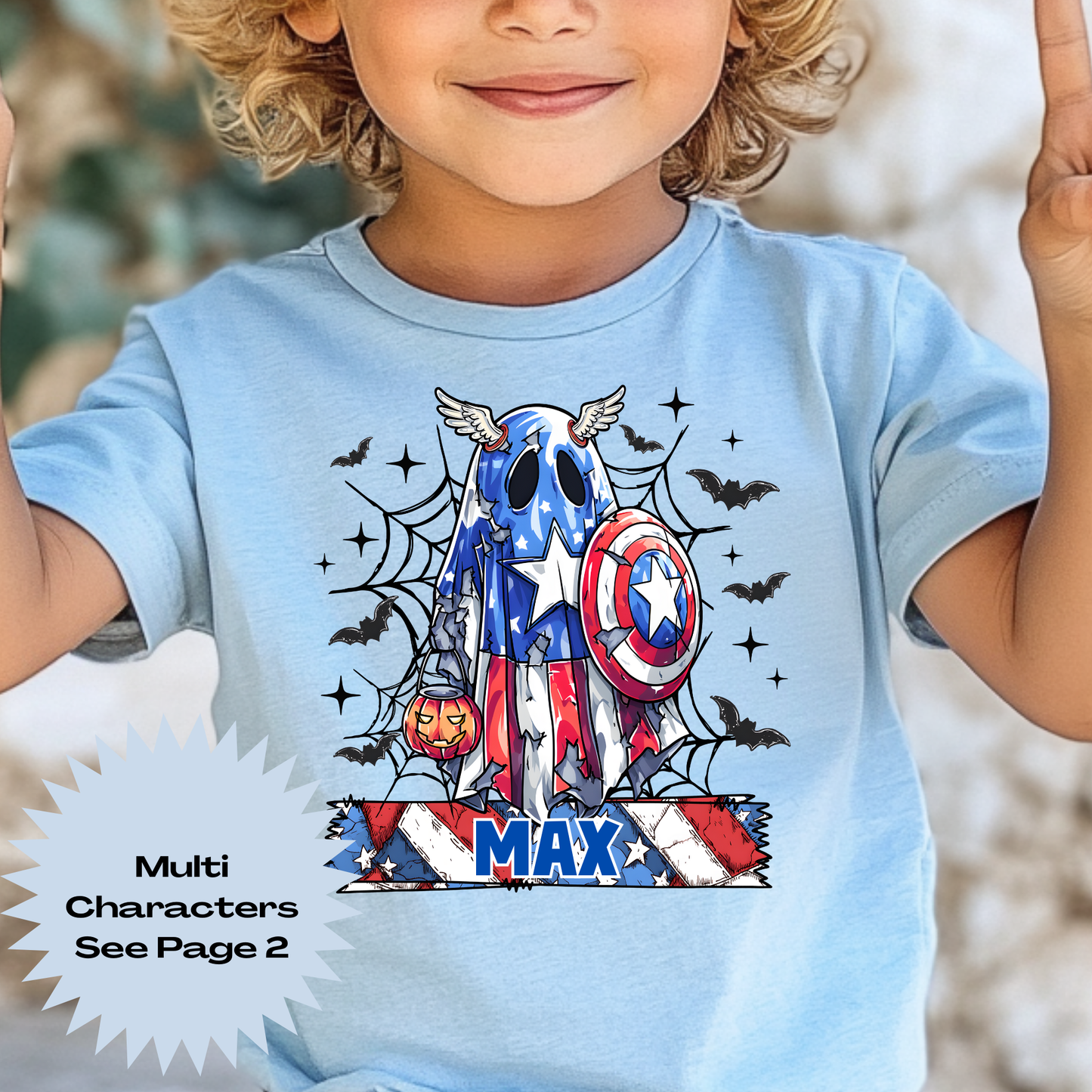 Personalized Superhero Ghost (Multi Character Options) Full Color DTF Transfer