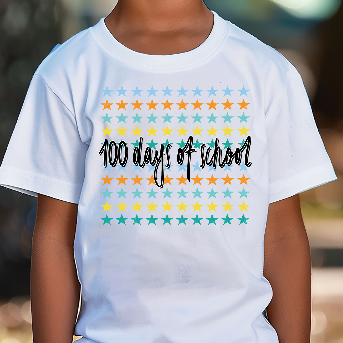 100 Days Of School - Stars (Boy Option) Full Color DTF Transfer
