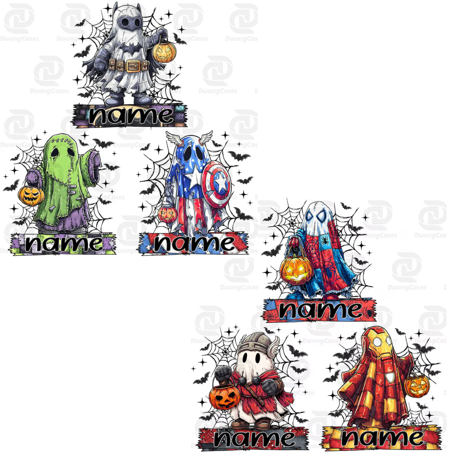 Personalized Superhero Ghost (Multi Character Options) Full Color DTF Transfer