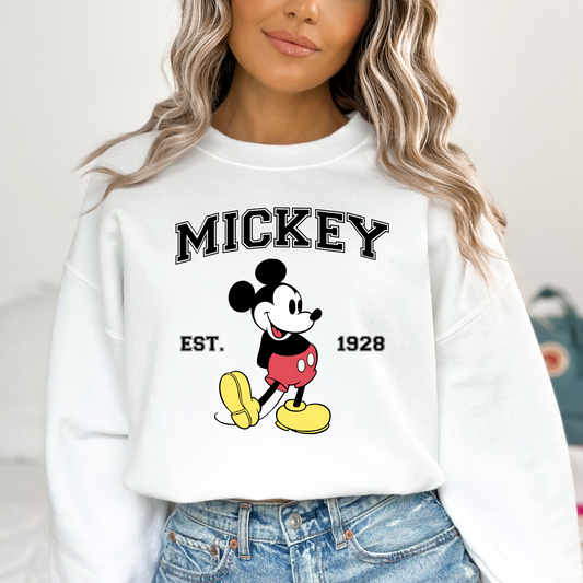 Mickey Est 1928 (MULTI CHARACTER OPTIONS) Full Color DTF Transfer