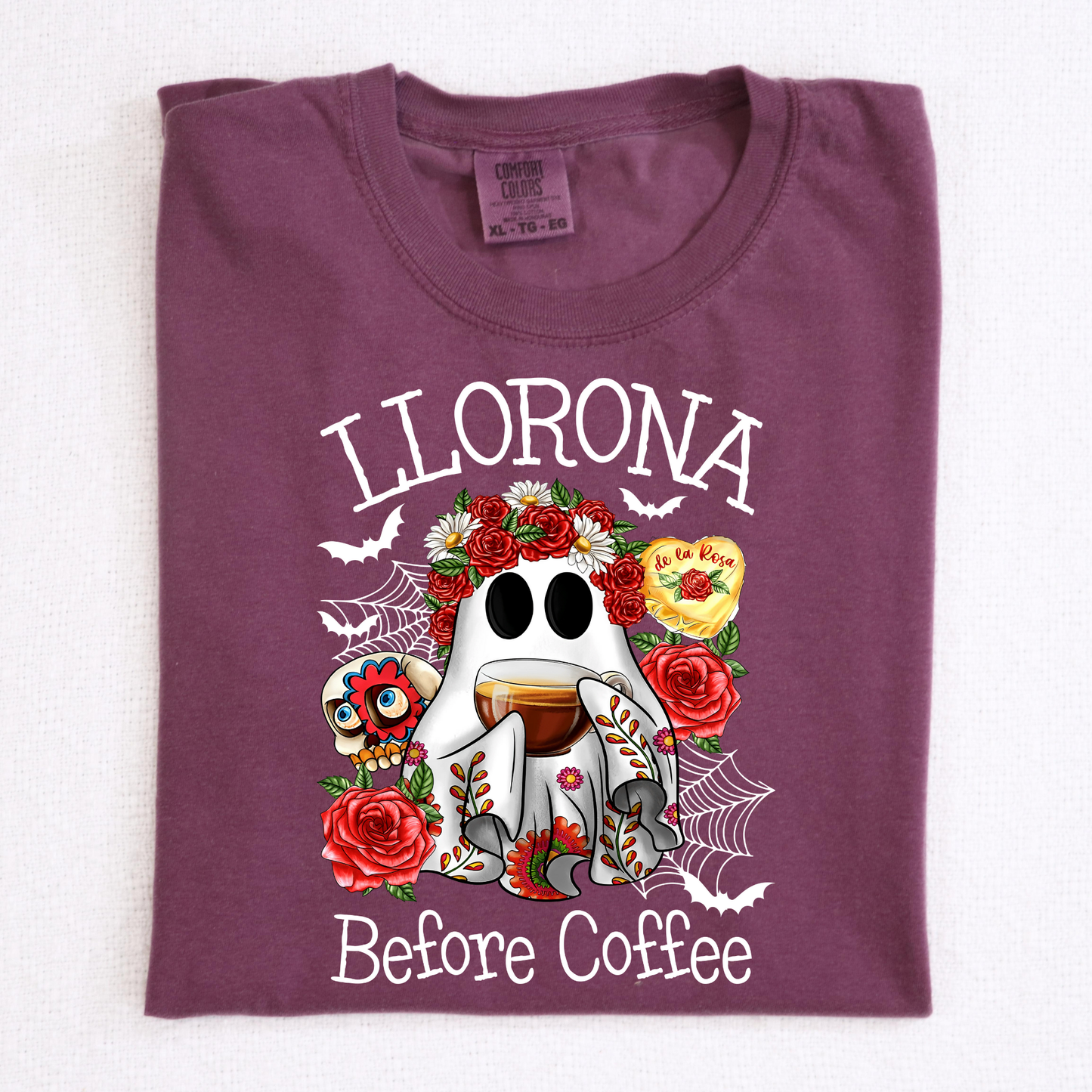 Llorona Before Coffee Ghost Full Color DTF Transfer