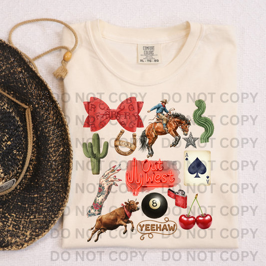 Out West Western Collage Full Color DTF Transfer