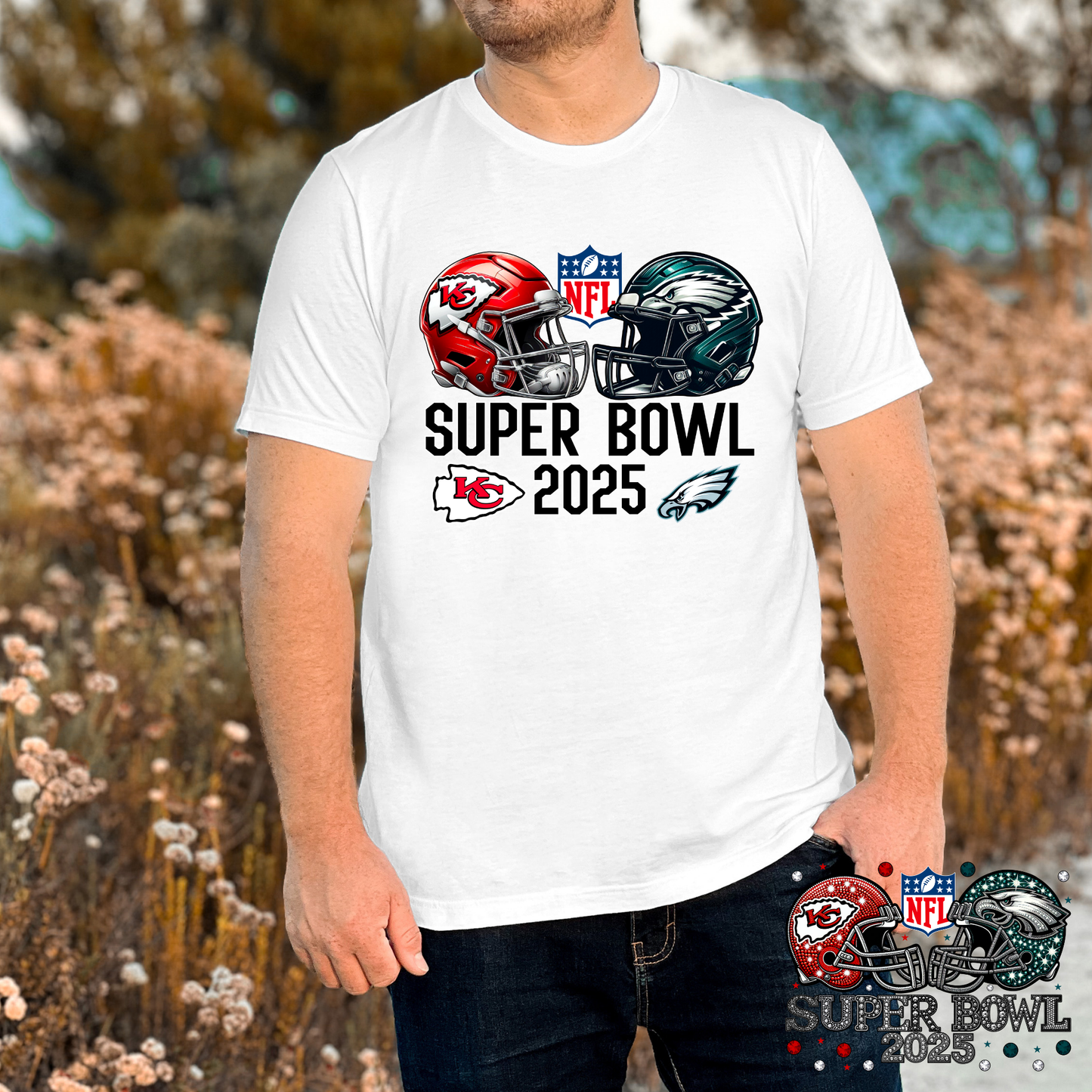 Eagles NFC Chiefs Eagles Super Bowl 2025 Full Color DTF Transfer