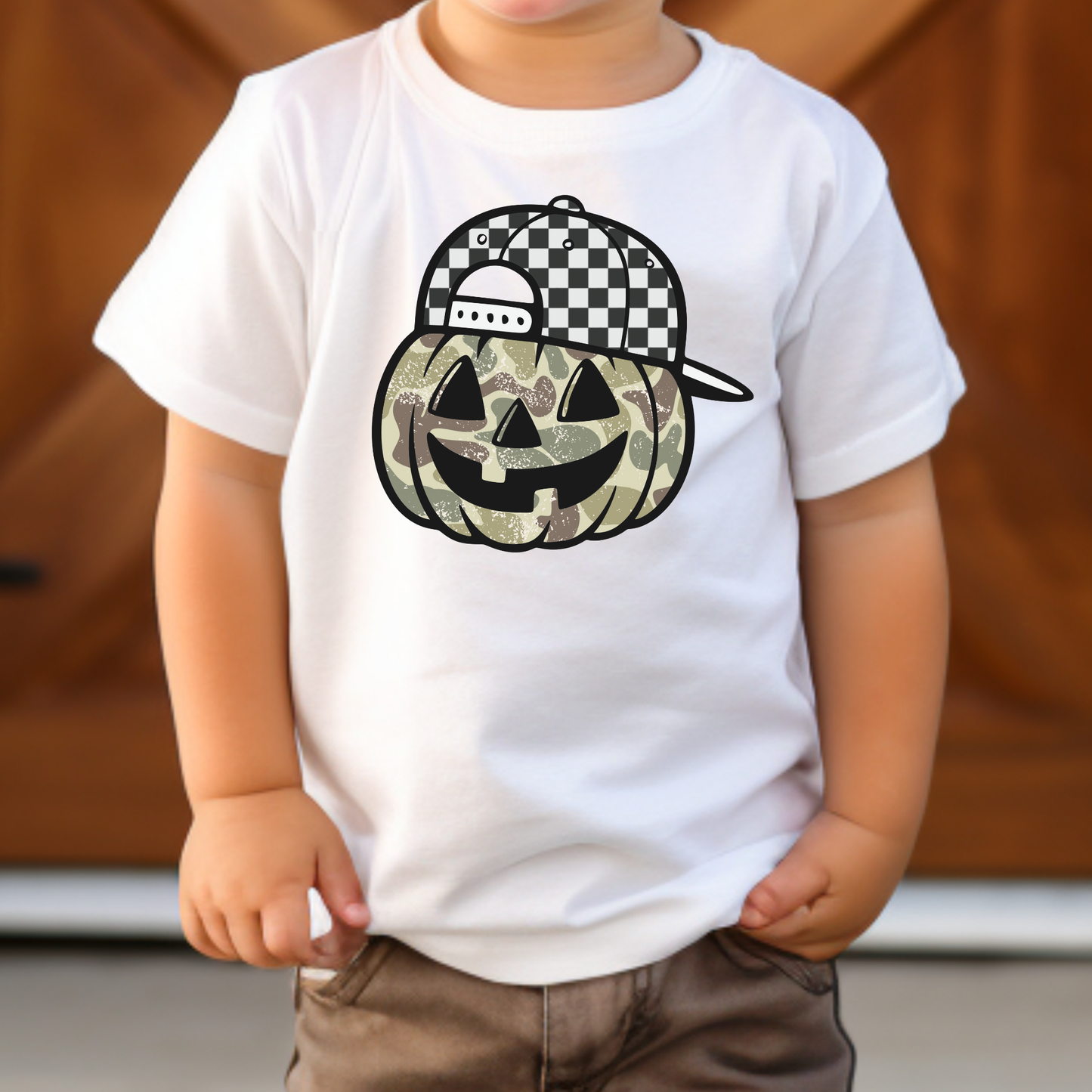 Camo Pumpkin Full Color DTF Transfer