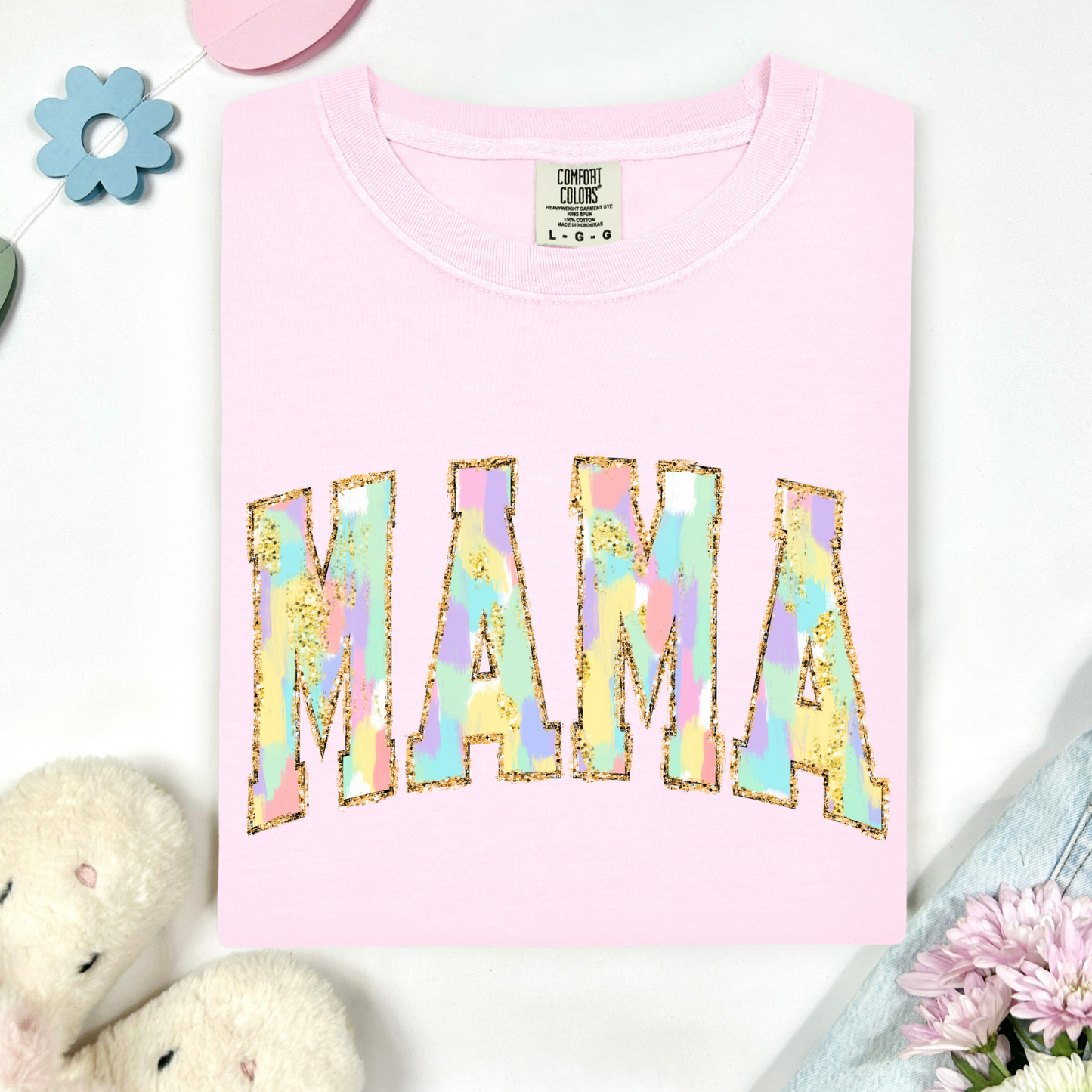 Pastel Brush Stroke Mama Full Color DTF Transfer