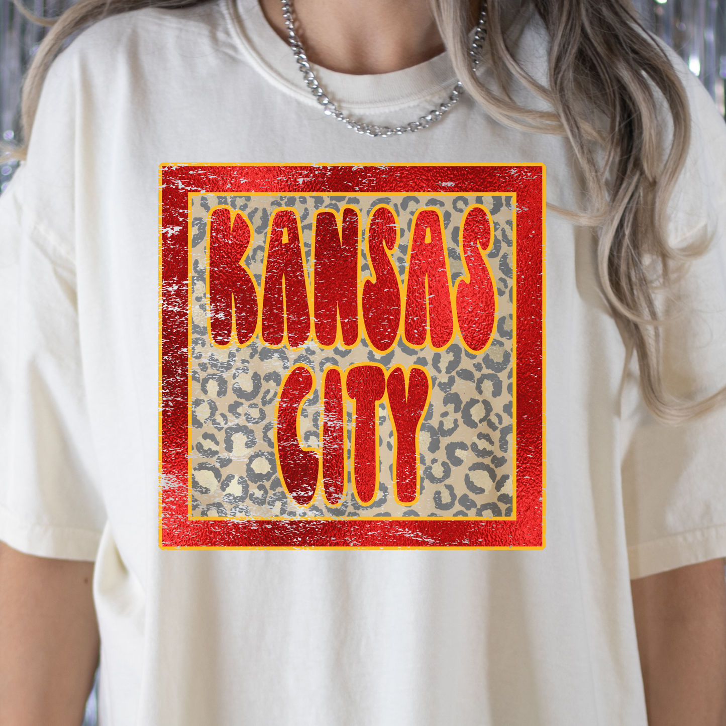 Kansas City Leopard Background Color DTF Transfer