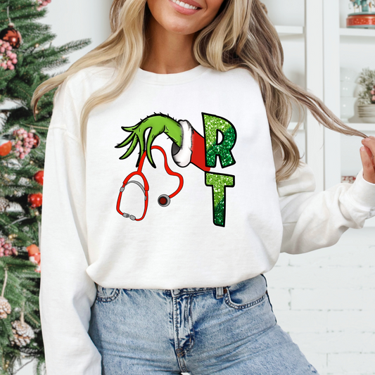 Respiratory Therapist Grinch Full Color DTF Transfer