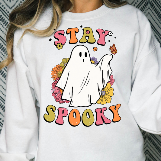 Stay Spooky (Retro Flowers) Full Color DTF Transfer