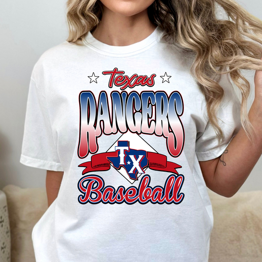 Texas Rangers Baseball Full Color DTF Transfer