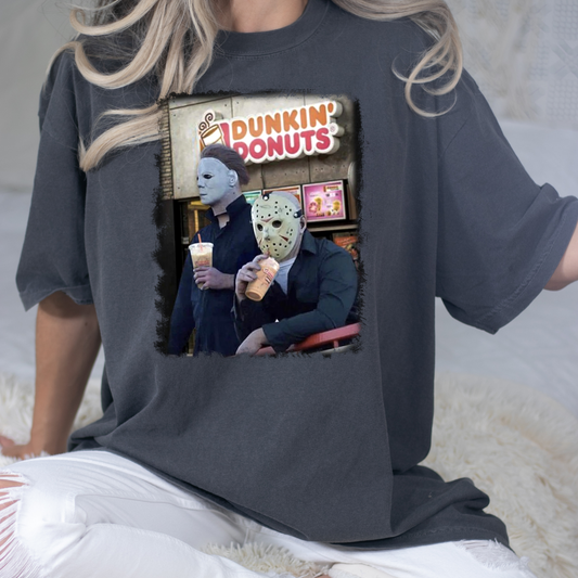 Dunkin w/Horror Characters Full Color DTF Transfer