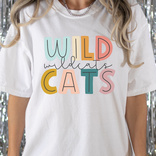 Wildcats Stacked Multicolor  Full Color DTF Transfer