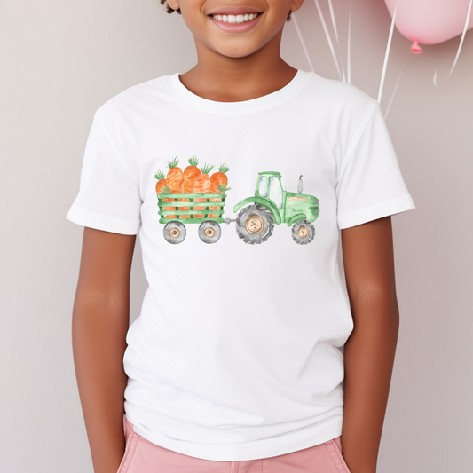 Carrott Tractor Full Color DTF Transfer