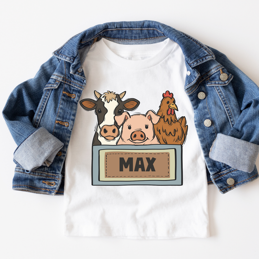Personalized Farm Animals Full Color DTF Transfer