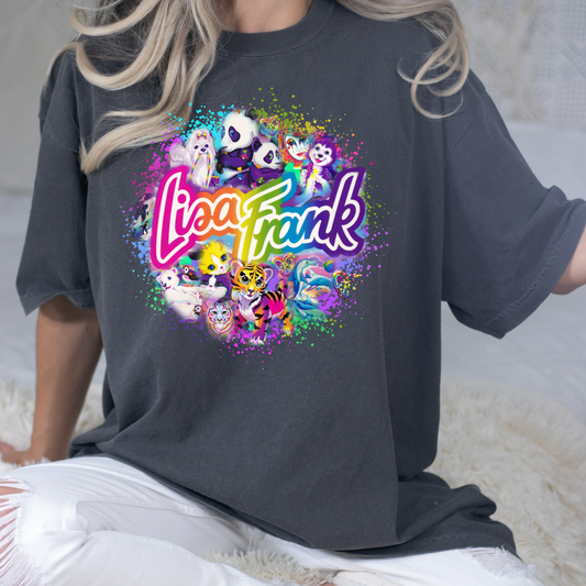 Lisa Frank Collage Burst Full Color DTF Transfer