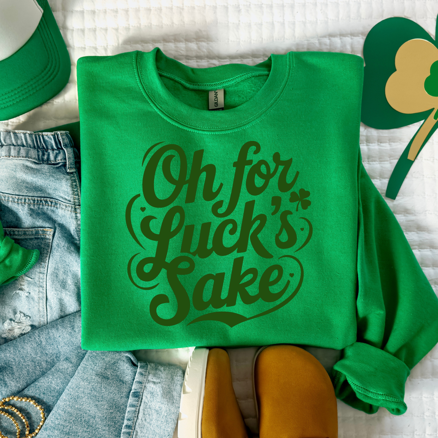 Oh For Luck's Sake Full Color DTF Transfer