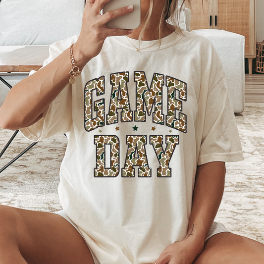 Camo Game Day Full Color DTF Transfer