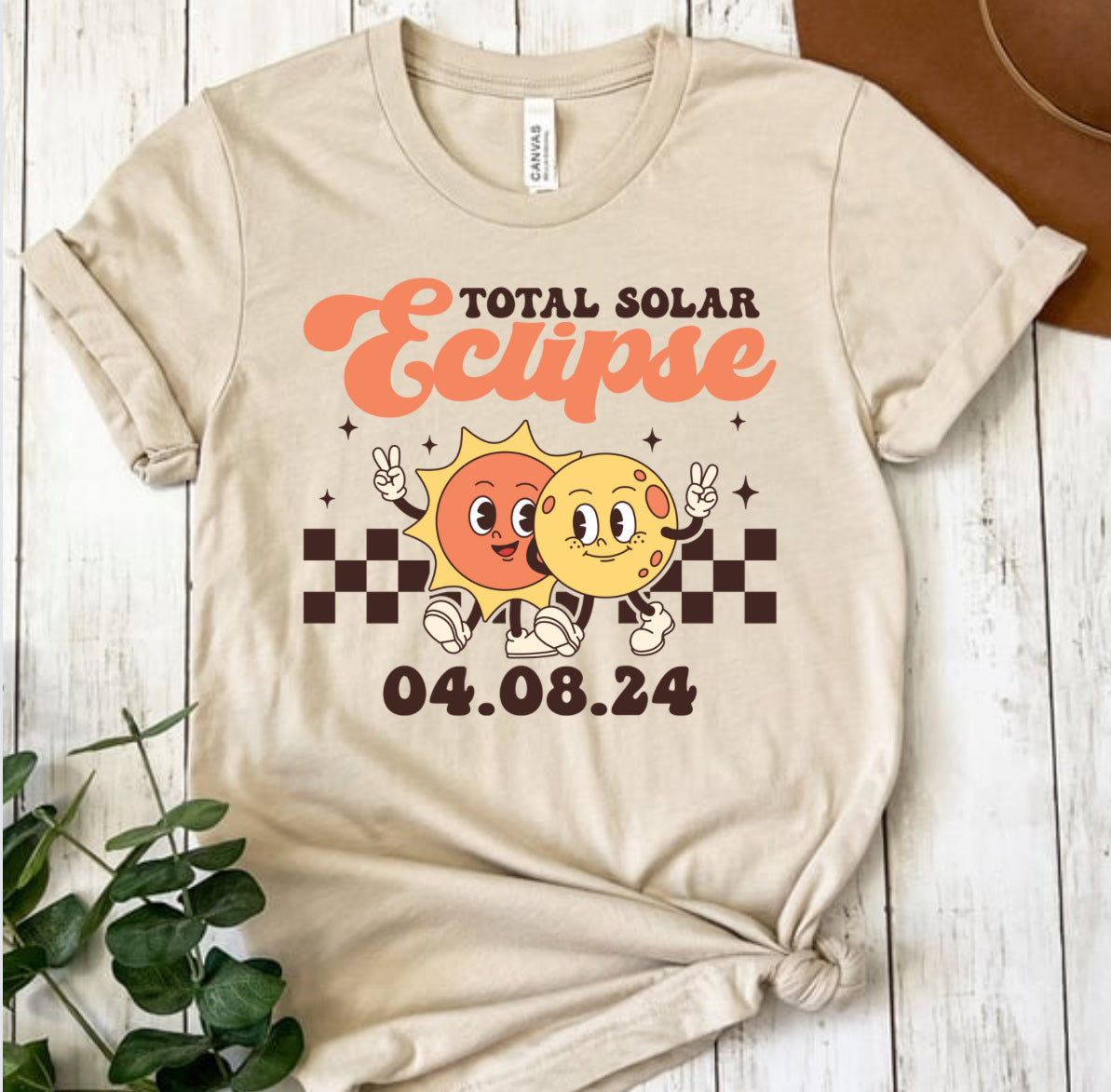 Total Solar Eclipse 2024 (Checkeded) Full Color DTF Transfer