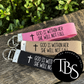 God Is Within Her She Will Not Fall Wristlet Keychain