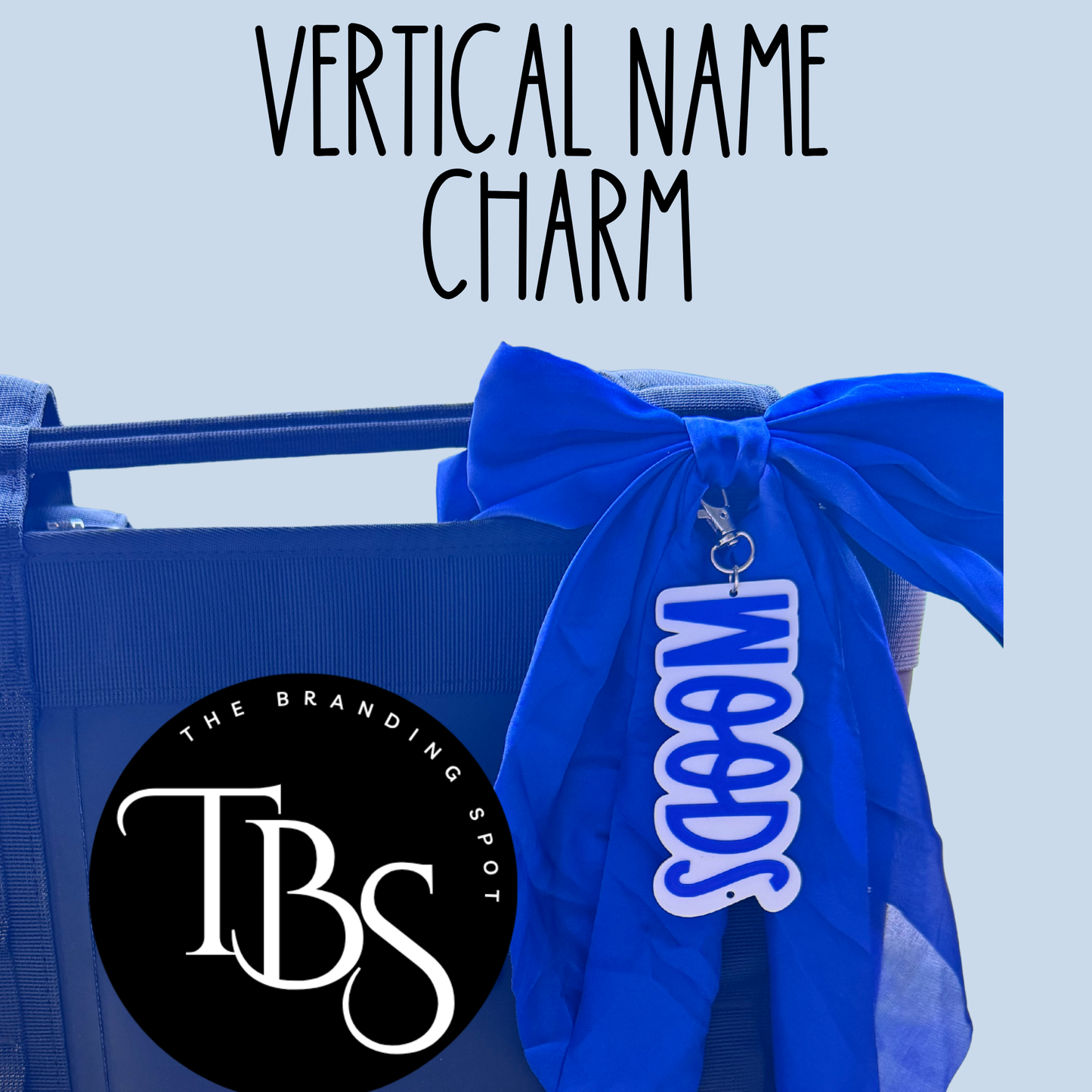 Vertical Bow Name Charm