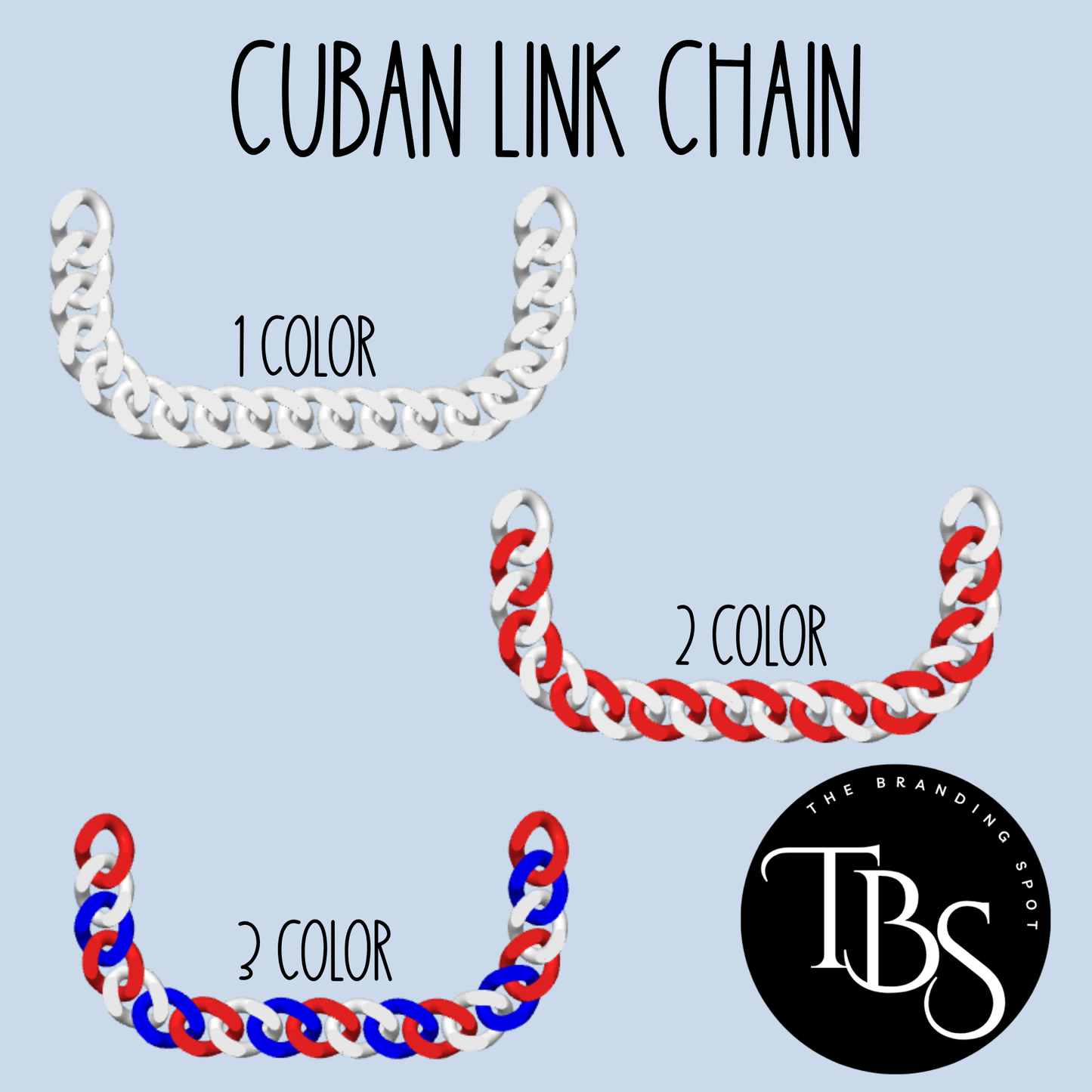 Cuban Link Chain (1-3 Color Options)