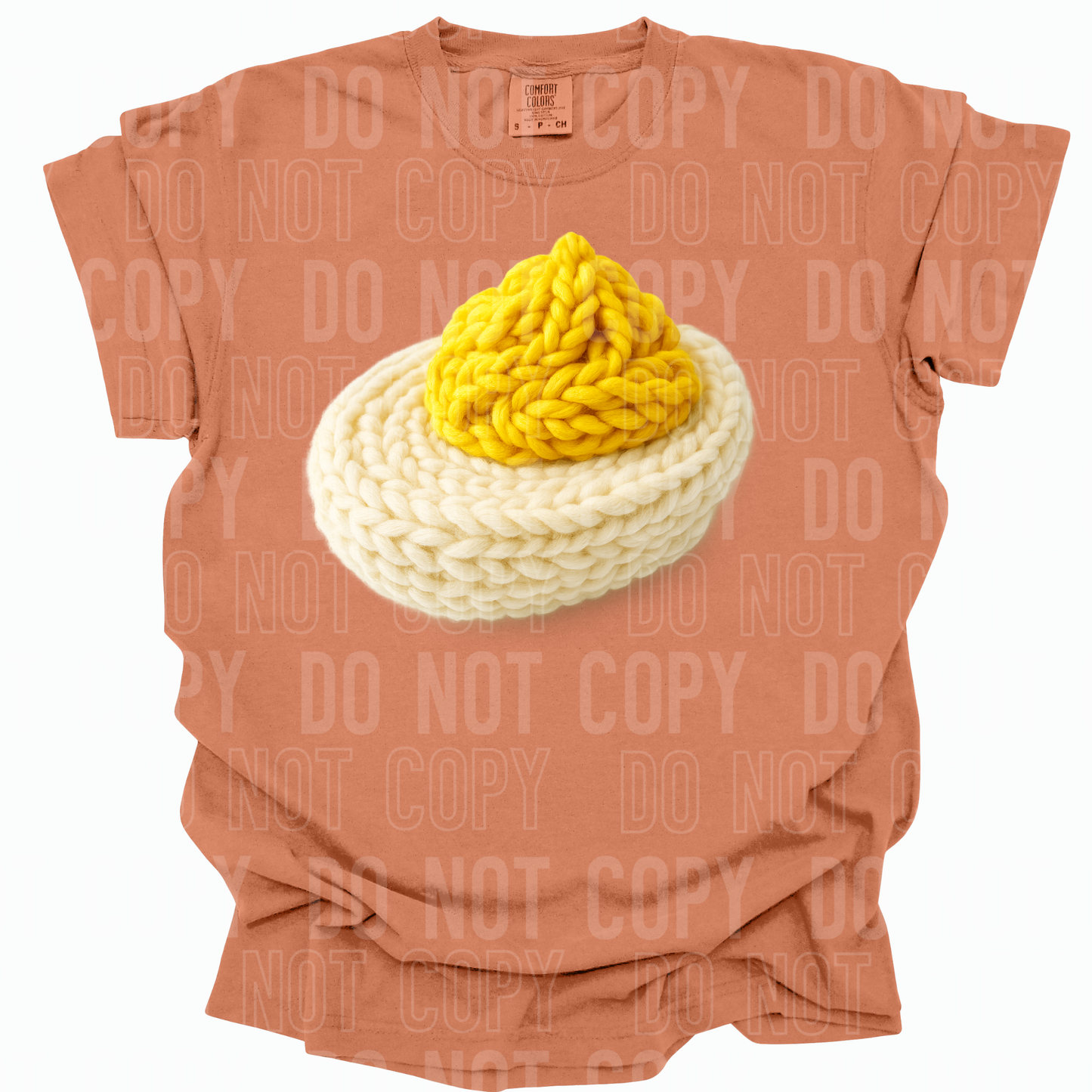 Deviled Egg (Faux Yarn) Full Color DTF Transfer