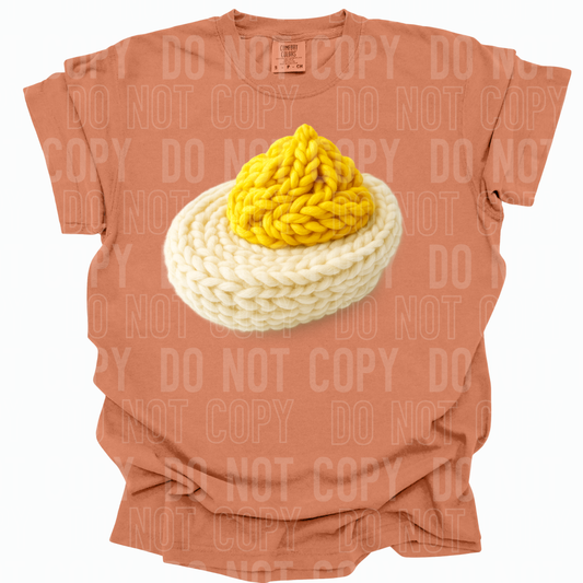 Deviled Egg (Faux Yarn) Full Color DTF Transfer