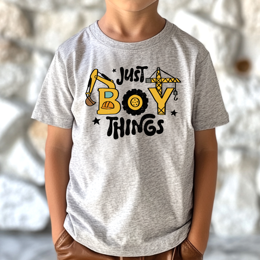 Just Boy Things (Construction Truck) Full Color DTF Transfer