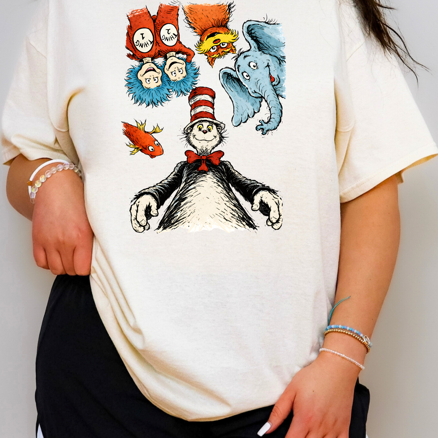 Looking Down Characters- Dr Seuss Read Across America Day Full Color DTF Transfer