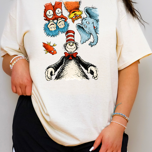 Looking Down Characters- Dr Seuss Read Across America Day Full Color DTF Transfer
