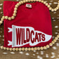 Flag Mascot Glitter Appliqué Embroidered Sweatshirt/T-Shirt (ANY SINGLE ONE LINE WORD)